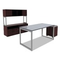 Office Carts & Stands | Alera ALEVABFMY Valencia Series 15.88 in. x 19.13 in. x 22.88 in. Mobile Box Mobile Pedestal Box File Cabinet - Mahogany image number 4