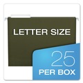 File Folders | Pendaflex 81601 1/3-Cut Tabs Letter Size Hanging Folders - Standard Green (25/Box) image number 4