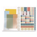 Notebooks & Pads | AT-A-GLANCE 1768200 8.5 in. x 5.5 in. 12-Month (Jan-Dec 2026) Midnight Garden Weekly/Monthly Planner - Black/Pink/Green Cover image number 3