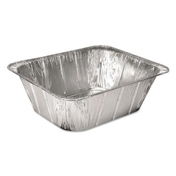 FOOD SERVICE | Handi-Foil 2014-50-100 10.31 in. x 12.69 in. x 4.19 in. Aluminum Steam Table Pans (100/Carton)