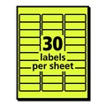 Labels | Avery 05972 1 in. x 2.63 in. High-Visibility Permanent Laser ID Labels - Neon Yellow (750/Pack) image number 6