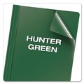 File Folders | Oxford 55856EE 8.5 in. x 11 in. 0.5 in. Capacity Report Cover - Clear/Hunter Green (25/Box) image number 4