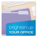 Just Launched | Pendaflex 152 1/3 LAV 1/3-Cut Tabs Assorted Letter Size Colored File Folders - Lavender/Light Lavender (100/Box) image number 5