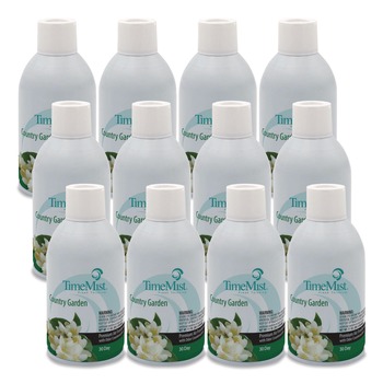 ODOR CONTROL | TimeMist 1042786 6.6 oz. Aerosol Spray Premium Metered Air Freshener Refill - Country Garden (12/Carton)