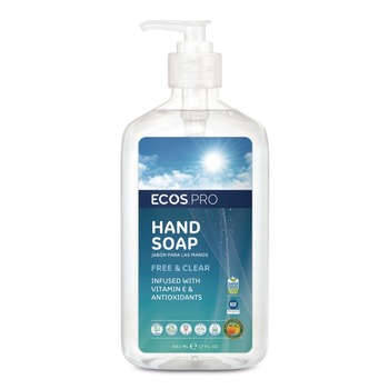 ECOS PRO PL9663/6 Liquid Hand Soap Free and Clear Scent 17 oz