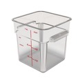 Food Trays, Containers, and Lids | Carlisle 1195307 8.75 in. x 8.75 in. x 9 in. 8 qt. Squares Polycarbonate Food Storage Container - Clear image number 0