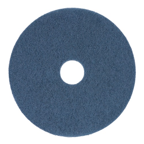 Labor Day Sale | Boardwalk BWK4014BLU 14 in. Diameter Scrubbing Floor Pads - Blue (5/Carton) image number 0