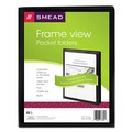 File Folders | Smead 87705 11 in. x 8.5 in. 100-Sheet Capacity Frame View Poly 2-Pocket Folder - Clear/Black (5/Pack) image number 0