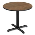 Office Desks & Workstations | Alera ALETTRD36EW 35.5 in. Diameter Round Reversible Laminate Table Top - Espresso/Walnut image number 3