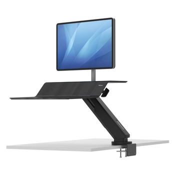 OFFICE DESKS AND WORKSTATIONS | Fellowes Mfg Co. 8081501 Lotus RT 48 in. x 30 in. x 42.2 in. - 49.2 in. Sit-Stand Workstation - Black