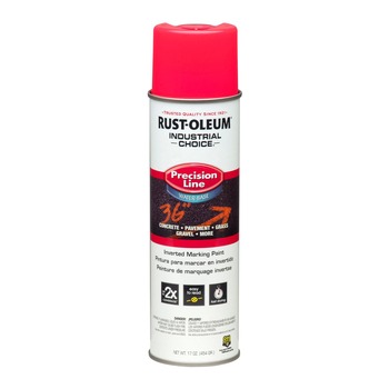 Rust-Oleum 1861838CT Industrial Choice 17 oz M1800 System Precision Line Water-Based Marking Paint - Flat Fluorescent Pink (12/Carton)