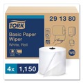 Paper Towels and Napkins | Tork 291380 1-Ply 7.68 in. x 1150 ft. Paper Wiper Roll Towel - White (4/Carton) image number 1