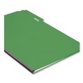File Folders | Smead 22546 1/3-Cut Tabs Assorted Legal Size 1 in. Expansion Recycled Heavy Pressboard Folders - Green (25/Box) image number 2
