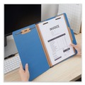 File Folders | Universal UNV10201 Bright Colored Pressboard Classification Folders - Letter, Cobalt Blue (10/Box) image number 3