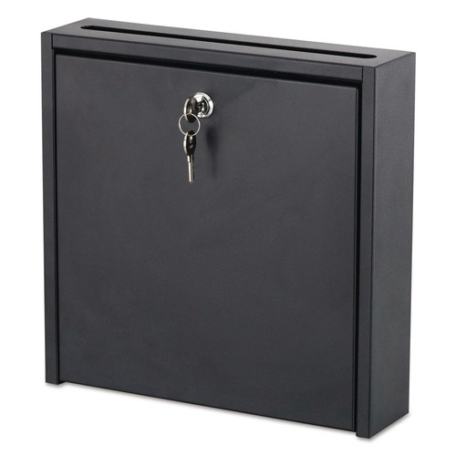 Office Filing Cabinets & Shelves | Safco 4258BL 12 x 3 x 12 Wall-Mountable Interoffice Mailbox - Black image number 0