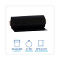Trash & Waste Bins | Boardwalk K7663WKK 38 in. x 63 in. 60 Gallon 2.7 mil Industrial Drum Liners Rolls - Black (50/Carton) image number 3