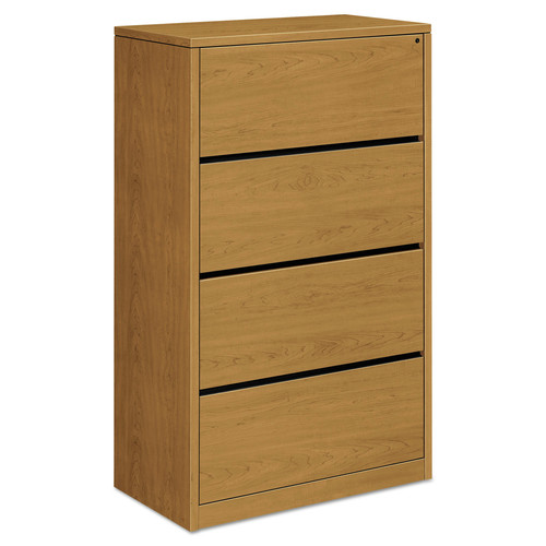 Office Filing Cabinets & Shelves | HON H10516.CC 36 in. x 20 in. x 59.13 in. 10500 Series Four-Drawer Lateral Letter/Legal File Cabinet - Harvest image number 0