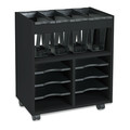 Office Filing Cabinets & Shelves | Safco 5390BL 14.5 in. x 21.5 in. x 26.25 in. Go Cart 8-Shelf Engineered Wood Mobile File - Black image number 0