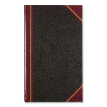  | National 57131 Texthide Eye-Ease 14.25 in. x 8.75 in. Sheets Record Book - Black/Burgundy/Gold Cover