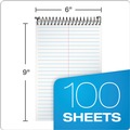 Notebooks & Pads | TOPS 99708 6 x 9 Sheets (100) Docket Gold Gregg Rule Steno Pads - Frosted White Cover/White Sheets image number 1