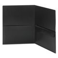 File Folders | Smead 87700 11 in. x 8.5 in. 100-Sheet Capacity Poly 2-Pocket Folder with Snap Closure Security Pocket - Black (5/Pack) image number 2