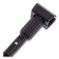 Mops | Carlisle 3697000 1 in. Diameter x 60 in. Vinyl Coated Jaw Style Metal Mop Handle - Black image number 3