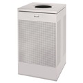 Trash & Waste Bins | Rubbermaid Commercial FGSC18EPLSM 20 Gallon Steel Designer Line Silhouettes Waste Receptacle - Silver Metallic image number 0