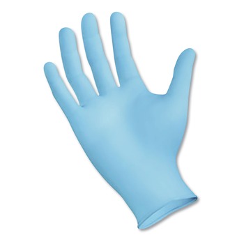 CLEANING AND SANITATION | Boardwalk 382LBXA 5 mil. Disposable Examination Nitrile Gloves - Large Blue (100/Box)