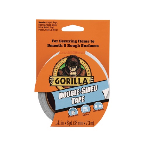 Tapes | Gorilla Glue 100925 1.4 in. x 8 Yard 3 in. Core Double-Sided Tape - Gray (1-Roll) image number 0