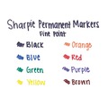 Permanent Markers | Sharpie 30078 Fine Bullet Tip Permanent Marker - Assorted Colors (8/Set) image number 4