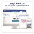 Label & Badge Holders | Avery 08520 4.25 in. x 6 in. Top Load Lanyard-Style Badge Holder with Laser/Inkjet Inserts - White (25/Pack) image number 5
