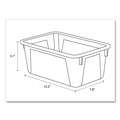 Boxes & Bins | Storex 62461U05C Cubby Bin, 1.8 gal, 7.8-in x 12.09-in x 5.18-in, Translucent, 5/Pack image number 3