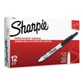 Permanent Markers | Sharpie 1735790 Extra-Fine Needle Tip Retractable Permanent Marker - Black (1-Dozen) image number 0