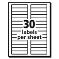 Labels | Avery 05666 0.66 in. x 3.44 in. Permanent TrueBlock File Folder Labels with Sure Feed Technology - White (750/Pack) image number 4