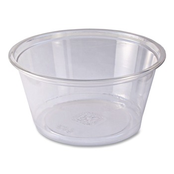 PRODUCTS | Pactiv Evergreen 9501008 Recycleware 3.6 in. x 2.6 in. x 1.8 in. 5 oz Plastic Deli Containers - Clear (1000/Carton)