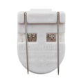 Desk Shelves | Advantus 75300 40 Sheet Capacity Wall Clips for Fabric Panels - White (4/Pack) image number 3