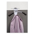 Wall Racks & Hooks | Alba PMMOUSPART Hanger Shaped Metal/Foam/ABS Partition Coat Hook - Silver/Black image number 4