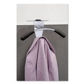 Wall Racks & Hooks | Alba PMMOUSPART Metal/Foam/ABS Hanger Shaped Partition Coat Hook - Silver/Black image number 4