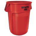 Trash Cans | Rubbermaid Commercial FG264360RED BRUTE 44 Gallon Vented Plastic Round Container - Red image number 0