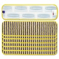 Mops | Rubbermaid Commercial FGQ81000YL00 18 in. Vertical Polyprolene Stripes Microfiber Scrubber Pad - Yellow (6/Carton) image number 0