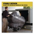 Trash Cans | Rubbermaid Commercial FG9T1300BLA 450 lbs. Capacity Rectangular Structural Foam Tilt Truck - Black image number 9