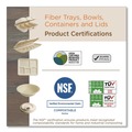 Food Trays, Containers, and Lids | World Centric TRSC2SLLF 8.2 in. x 5.7 in. x 0.7 in. PLA Lined PFAS-Free Paper Fiber Trays - Natural (500/Carton) image number 3