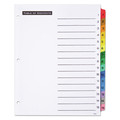 Dividers & Tabs | Office Essentials 11675 Table 'n Tabs 11 in. x 8.5 in. 15-Tab 1 to 15 Dividers - White/Assorted Tabs (1-Set) image number 1