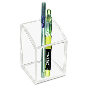 Kantek AD-20 2.8 x 2.8 x 4 Acrylic Pencil Cup - Clear