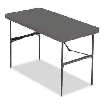 OFFICE FURNITURE AND LIGHTING | Iceberg 65507 IndestrucTable 48 in. x 24 in. x 29 in. Commercial Folding Table - Rectangular Charcoal