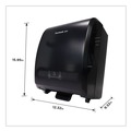 Paper Towel Holders | Boardwalk BWK29GREEN 12.31 x 9.31 x 15.94 Xtra Mechanical Hands-Free Towel Dispenser - Black (1/Carton) image number 5