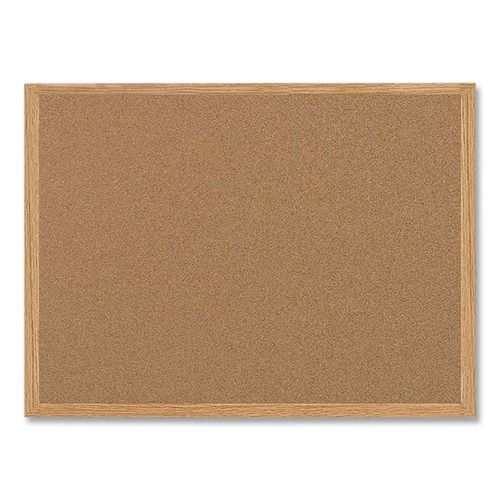 Bulletin Boards | MasterVision SB0420001233 36 in. x 24 in. Wood Frame Earth Cork Board - Tan/Oak image number 0