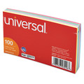 Flash Cards | Universal UNV47216 3 in. x 5 in. Index Cards - Ruled, Assorted Colors (100/Pack) image number 1