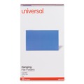 File Folders | Universal UNV14216 1/5-Cut Tab Deluxe Bright Color Hanging File Folders - Legal Size, Blue (25/Box) image number 0