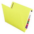File Folders | Smead 25940 0.75 in. Expansion Heavyweight Colored End Tab 2-Fastener Folders - Letter Size/Yellow Exterior (50/Box) image number 0